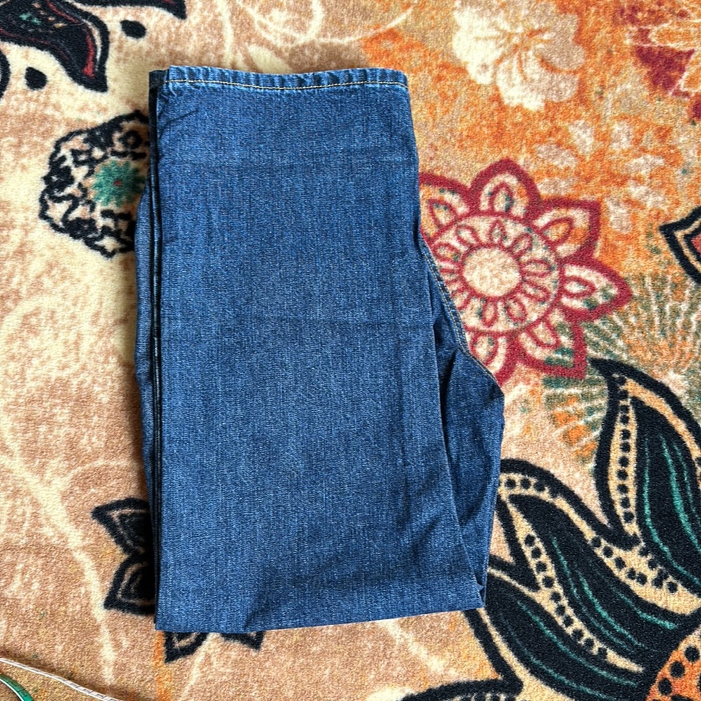Sutters Copper Riveted Jeans Juniors size 7 cotton denim cropped dark wash - Picture 3 of 9